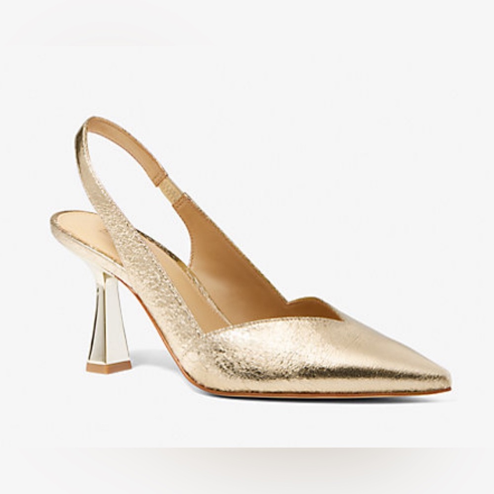 MICHAEL KORS Chelsea Crackled Metallic Pump 5M